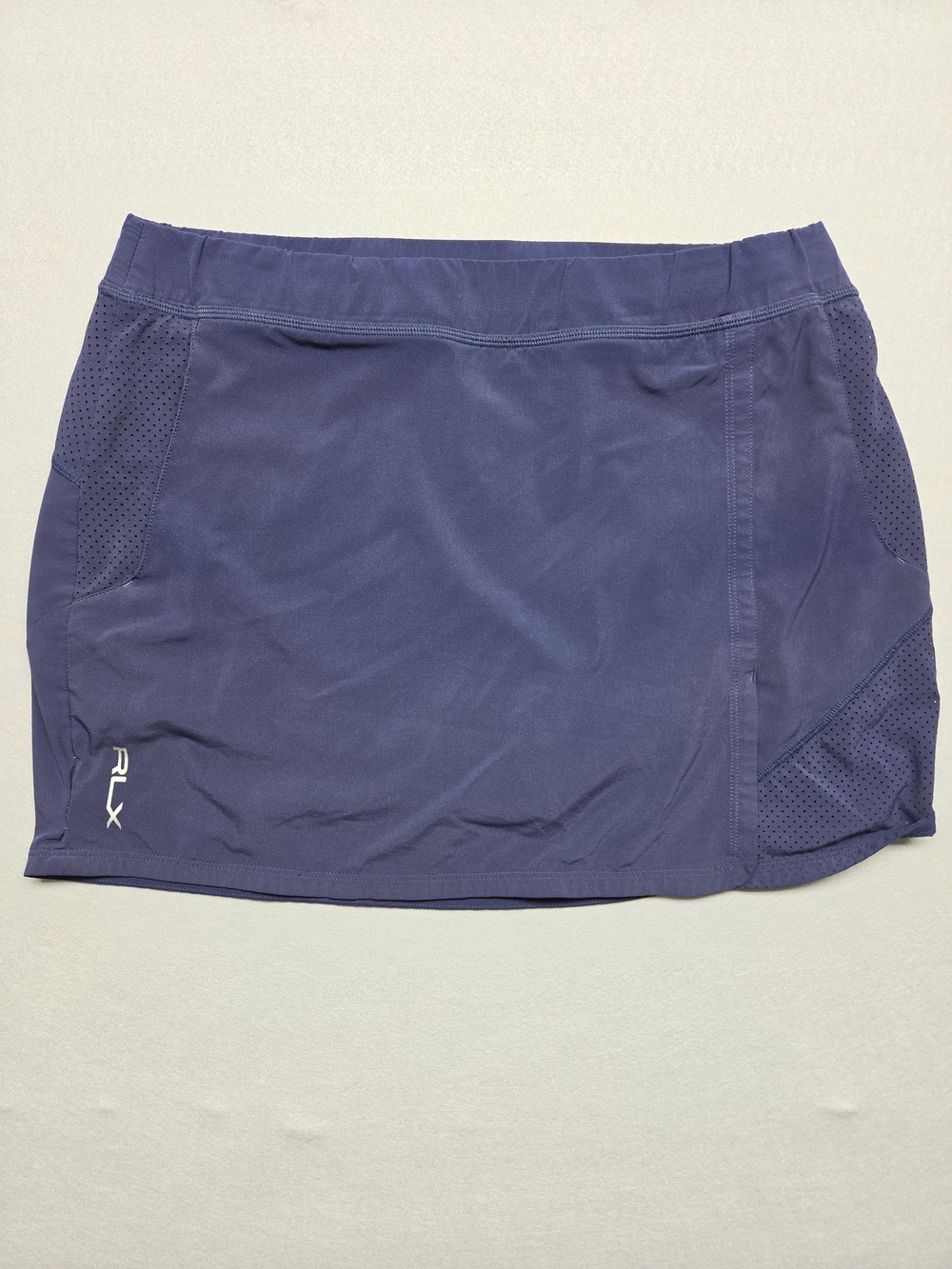 RLX Ralph Lauren Womens Navy Blue Performance Golf Tennis Skort Mesh Detail